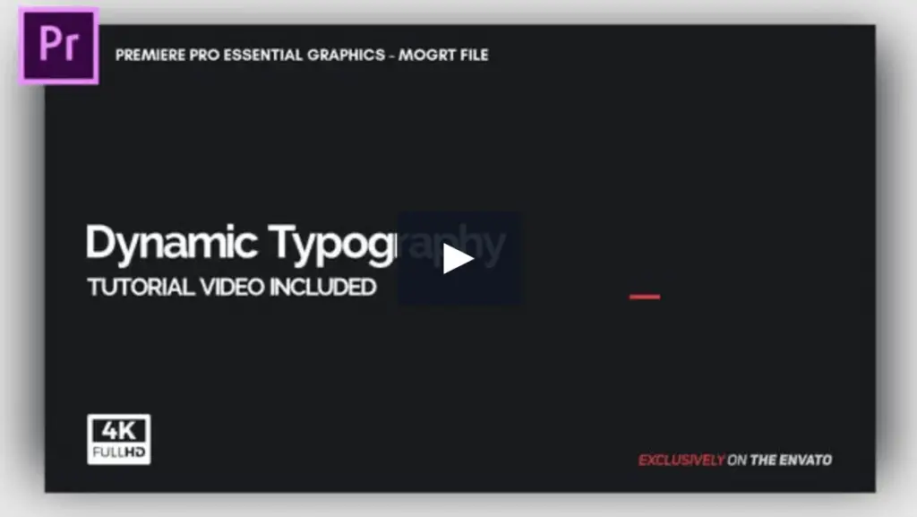 Premiere Pro Title Template, Dynamic Minimalism - Essential Graphics by Mogrt