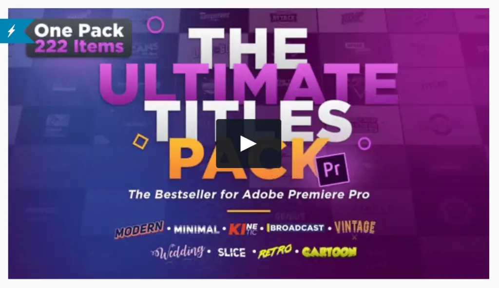 Ultimate Titles Premiere Pro Template