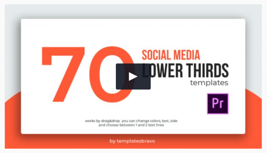 Social Media Lower Thirds Premiere Pro Template