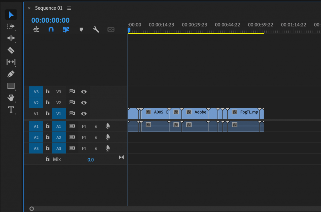 Sequence panel in Premiere Pro 2022