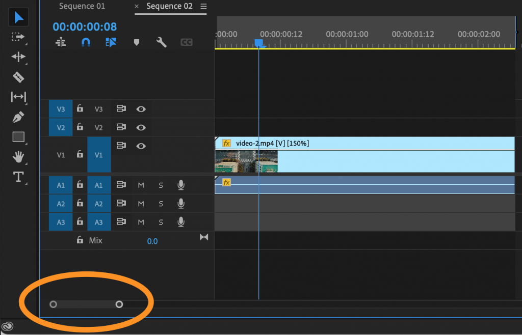 how to zoom in and out of premiere pro sequence